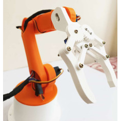 Techno-Tirupati; Robotic Arm with 5 DOF | Low Grade| Plastic Parts with Simple Screws